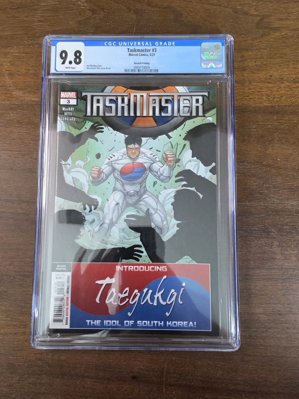 🔥 Marvel TASKMASTER #3 CGC 9.8  5/2021 2ND PRINT 1ST TAEGUKGI COVER SOUTH KOREA